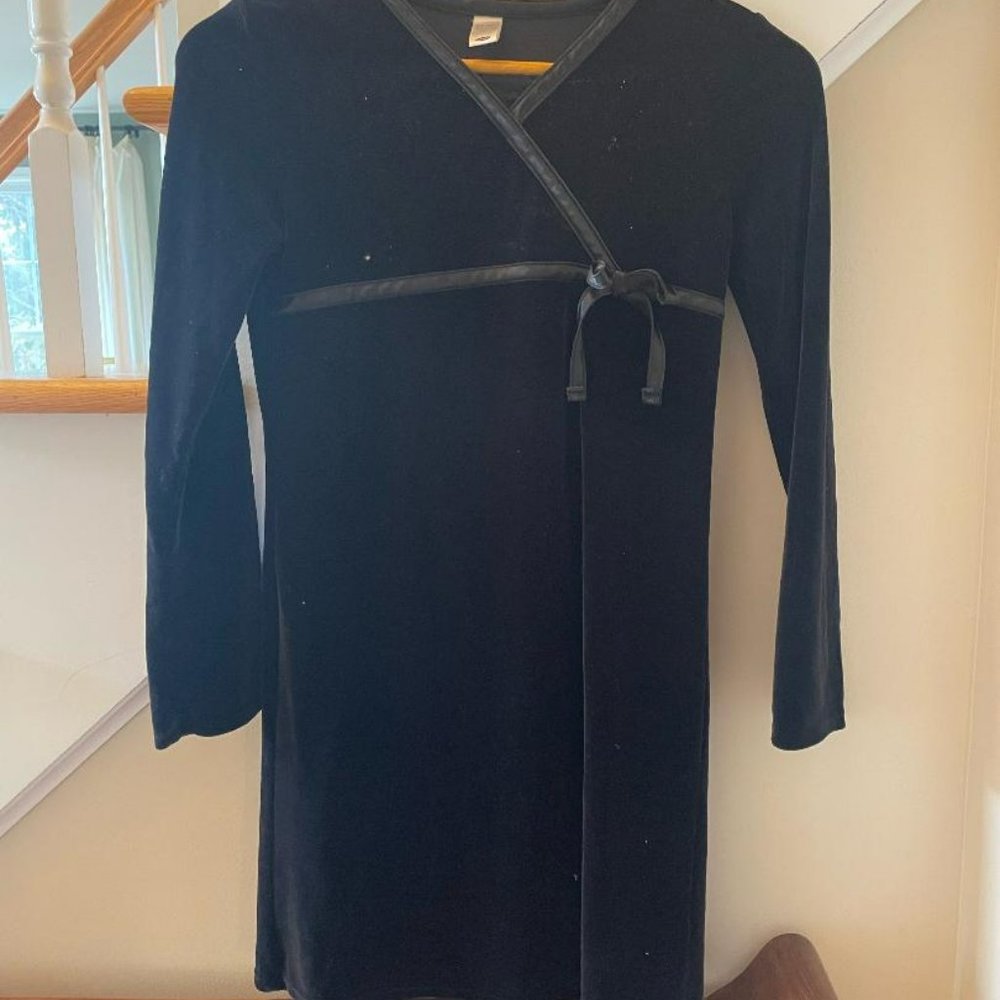 Girls Black Velvet Drress